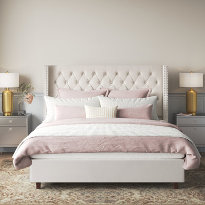 House of Hampton Ripley Tufted Upholstered Low Profile Standard Bed Reviews Wayfair